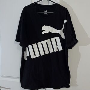 Puma Black White BIG Cat Jaguar Tennis Pickleball Gym work out Cotton T shirt XL